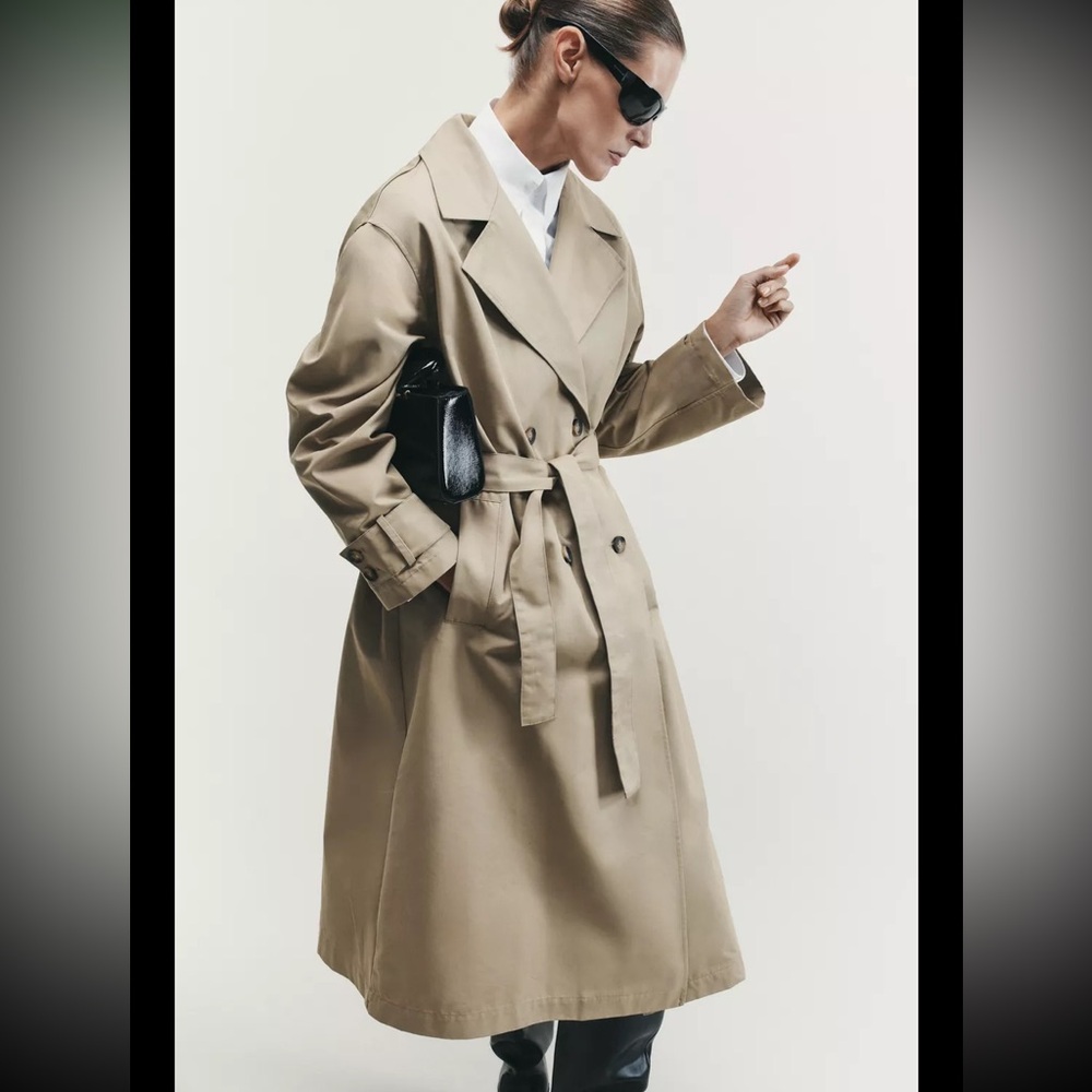 Zara long trench coat, - Picture 4 of 4
